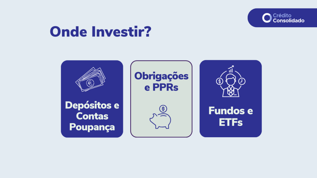 opções para poupar e investir