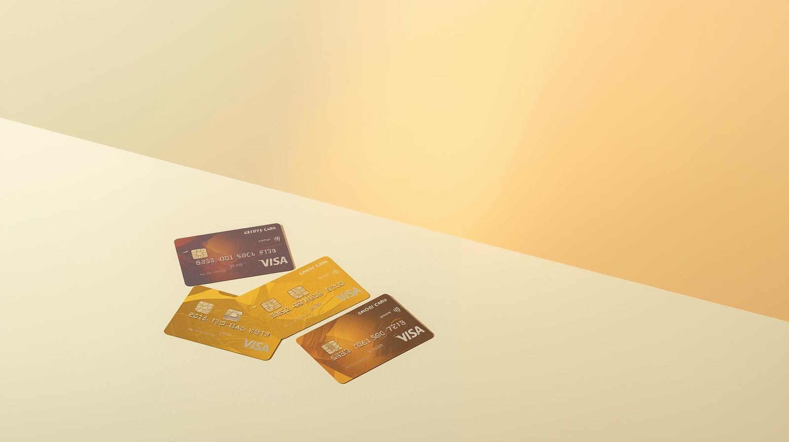 vários cartões de crédito